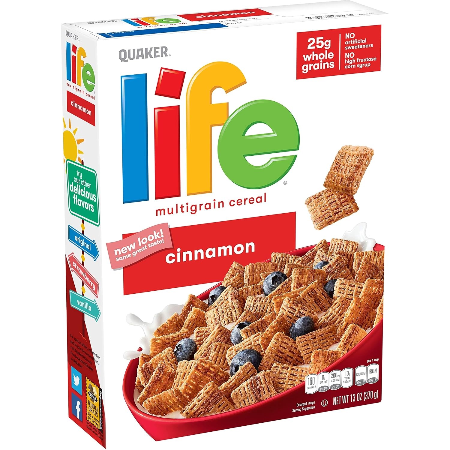image:imageQuaker Life Cereal Original 13 Ounce Pack of 1Cinnamon