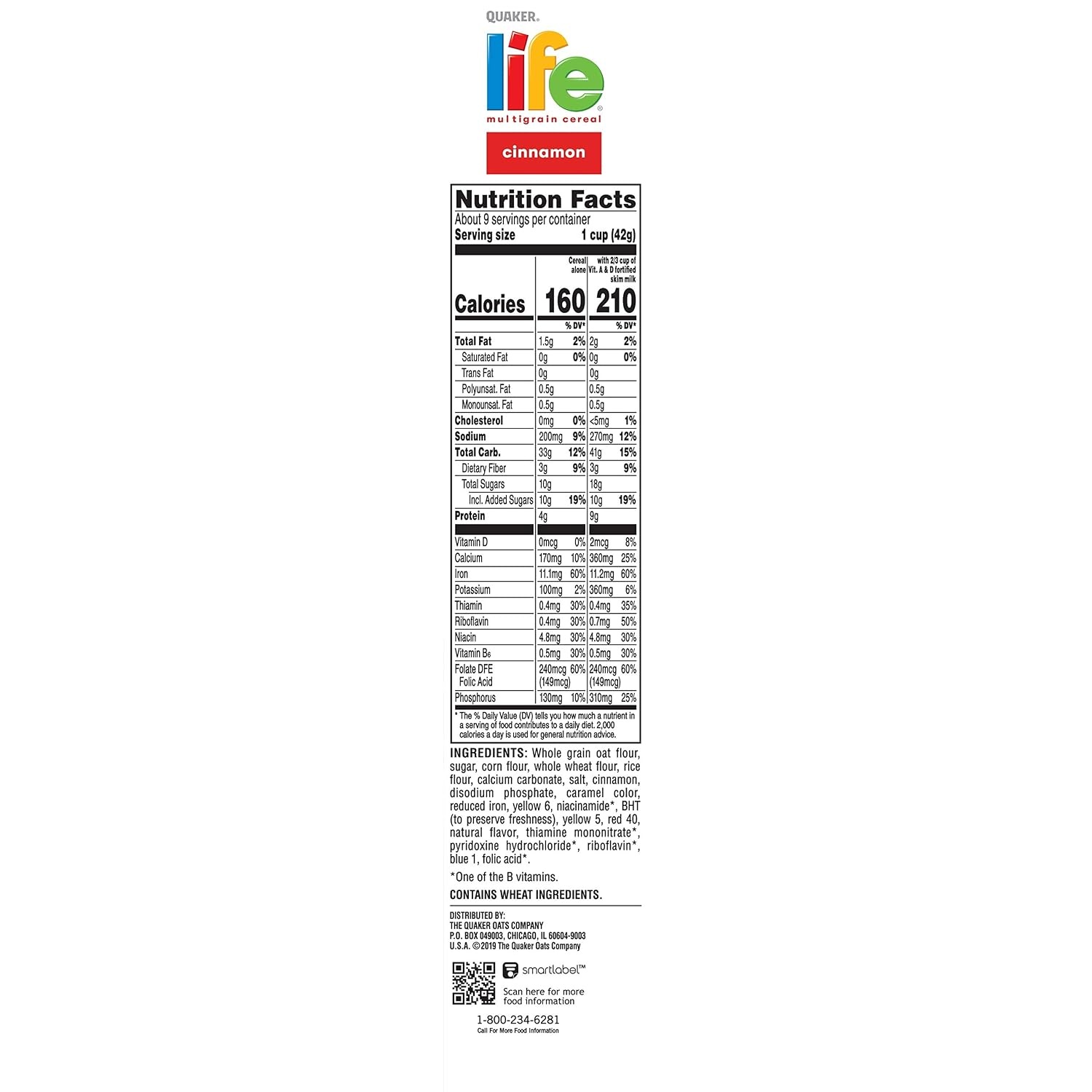 image:imageQuaker Life Cereal Original 13 Ounce Pack of 1Cinnamon