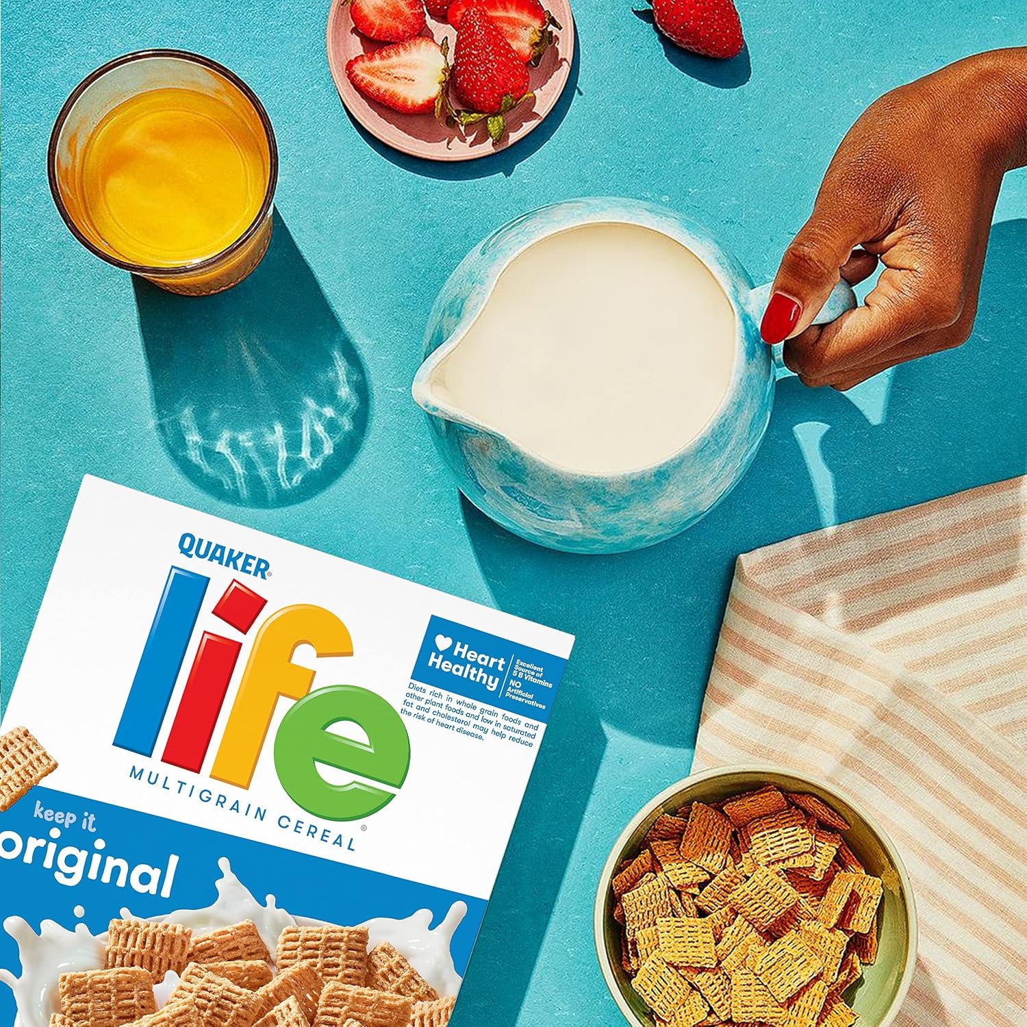 image:imageQuaker Life Cereal Original 13 Ounce Pack of 1Unflavored