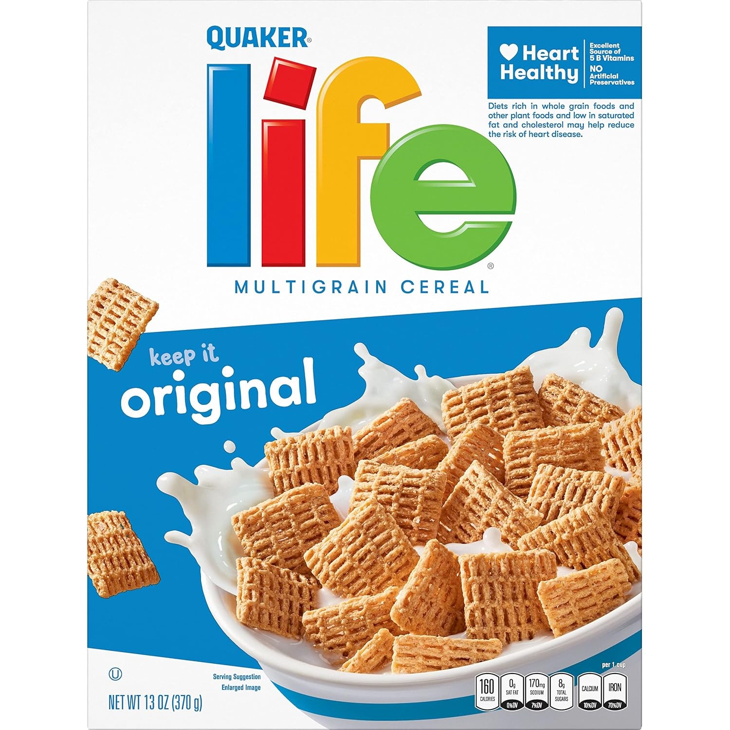 image:imageQuaker Life Cereal Original 13 Ounce Pack of 1Unflavored
