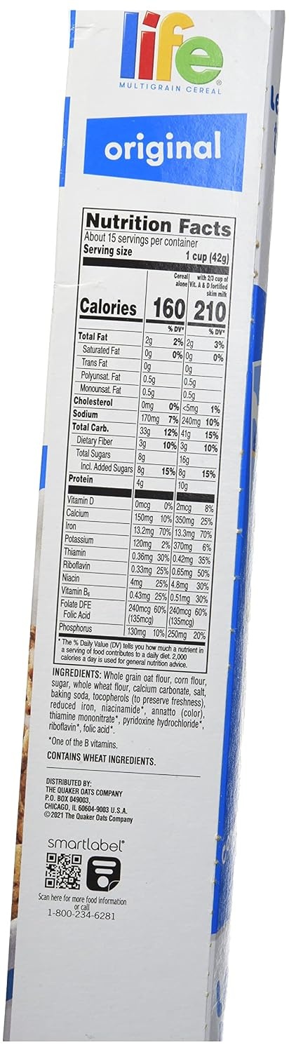 image:imageQuaker Life Original Cereal 223OZ BoxLife Original