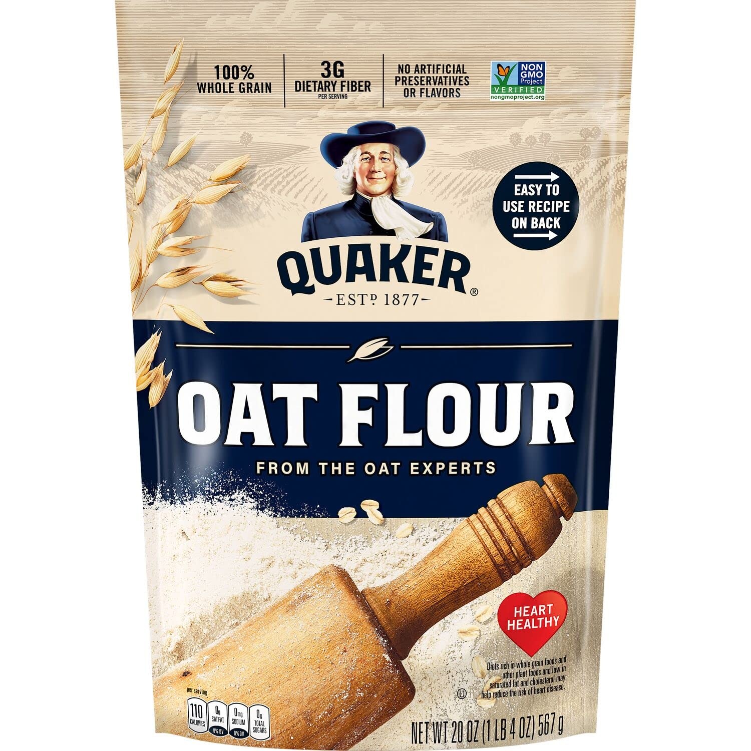 image:imageQuaker Oat Flour Stand Up Pouches 20oz 3 Pack