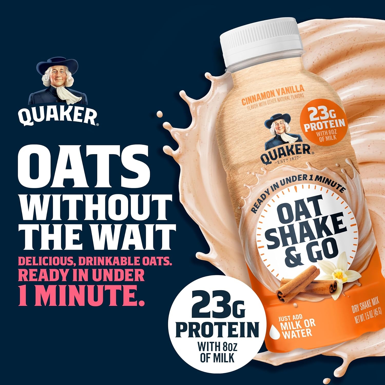 image:imageQuaker Oat Shake amp Go Variety Pack 15 oz Bottles 6 Pack