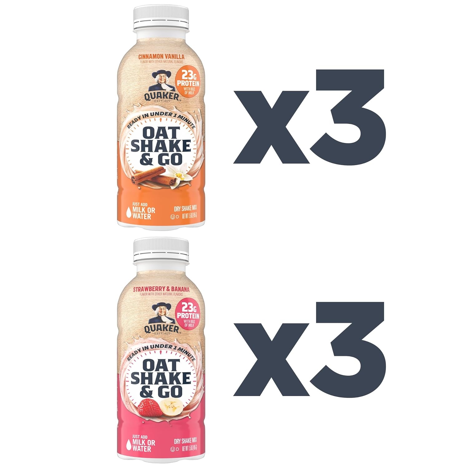 image:imageQuaker Oat Shake amp Go Variety Pack 15 oz Bottles 6 Pack
