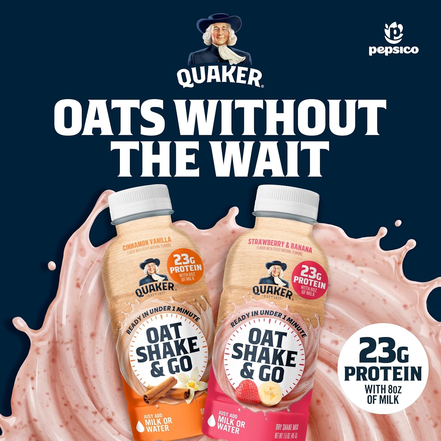 image:imageQuaker Oat Shake amp Go Variety Pack 15 oz Bottles 6 Pack