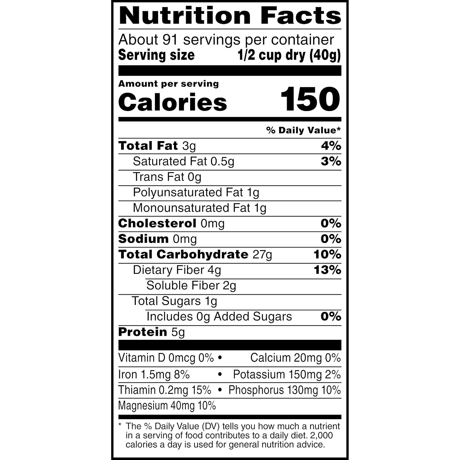 image:imageQuaker Old Fashioned Rolled Oats Non GMO Project Verified Two 64oz Bags in Box 90 Servings 4 Pound Pack of 2Quaker Old Fashioned