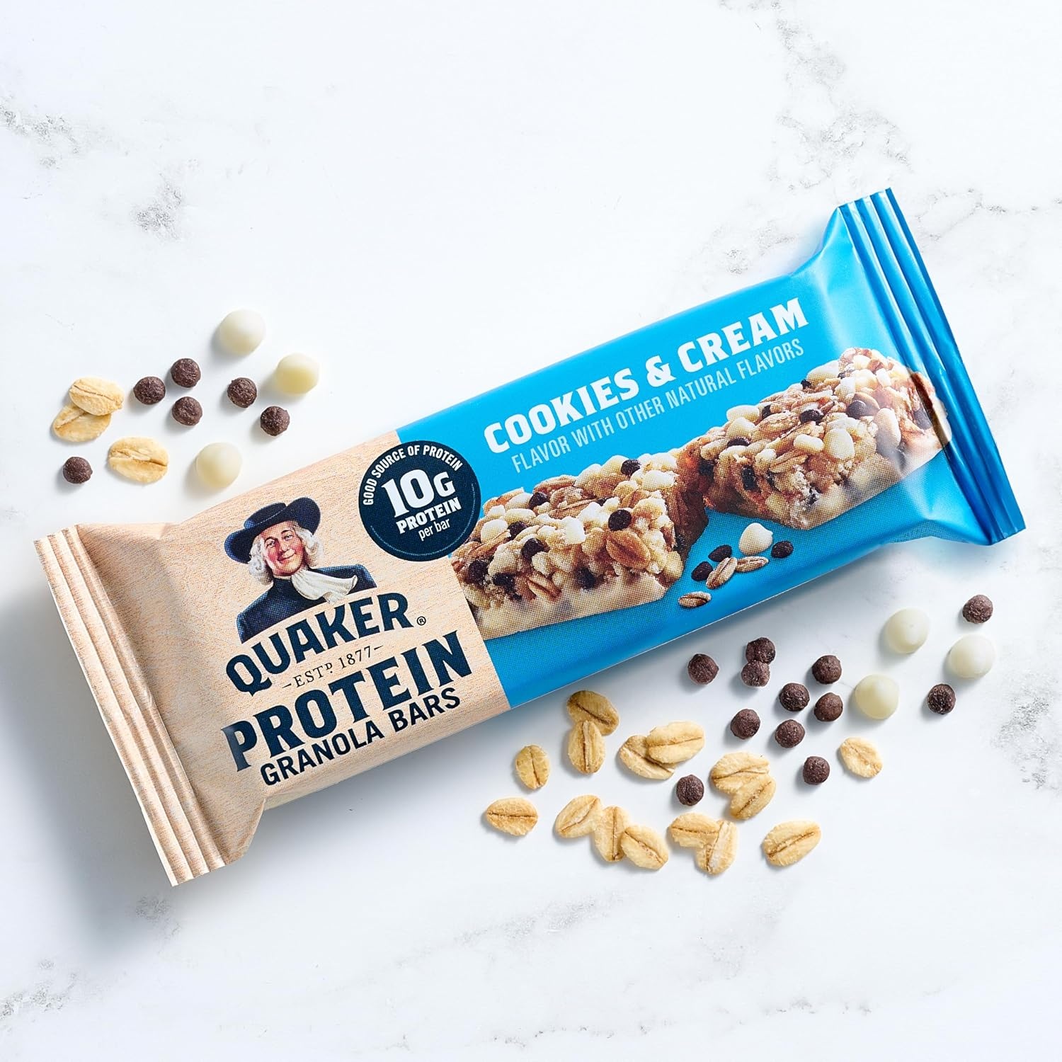 image:imageQuaker Protein Granola Bars 2 Flavor Variety Pack 10g Protein 141 oz Bars 20ct