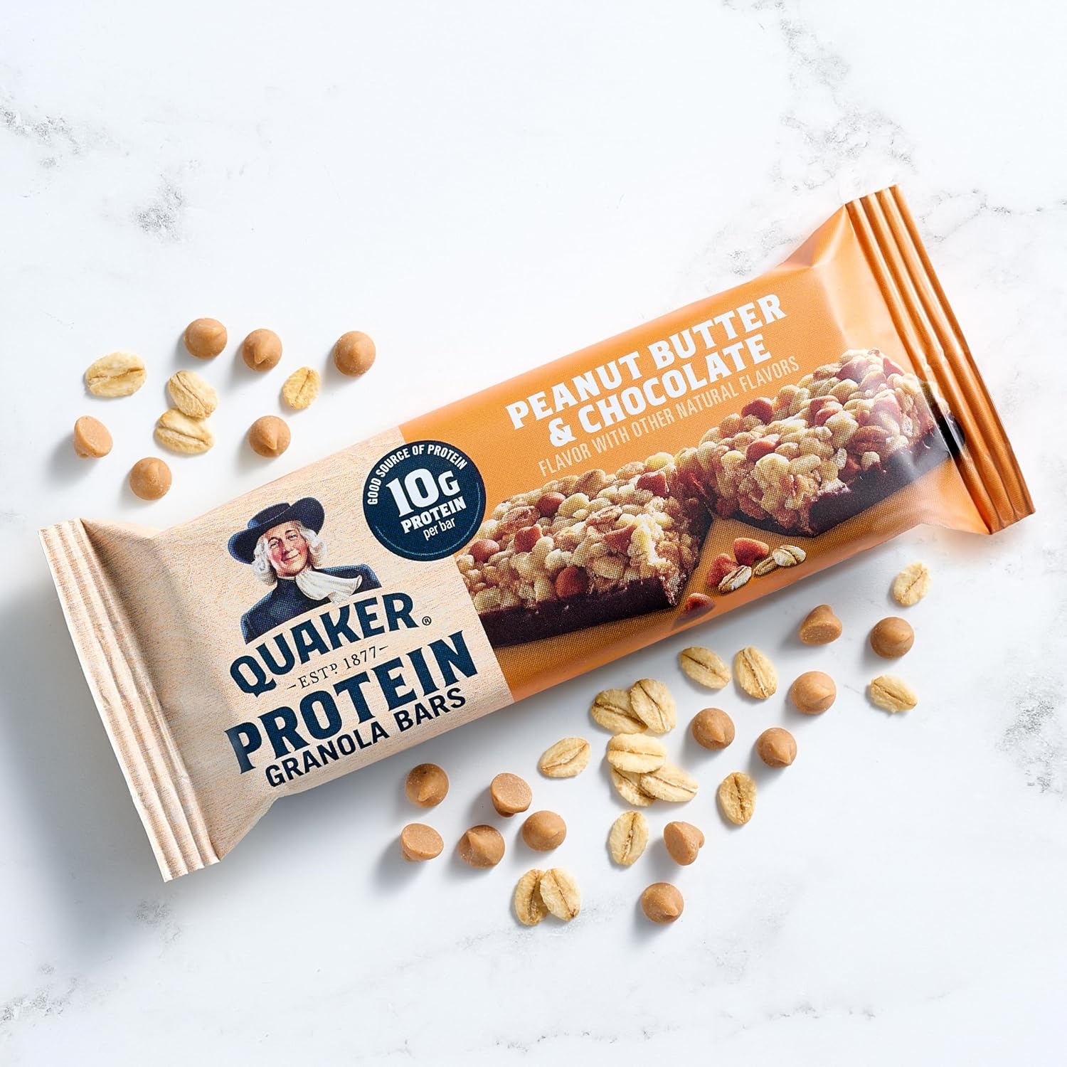 image:imageQuaker Protein Granola Bars 2 Flavor Variety Pack 10g Protein 141 oz Bars 20ct