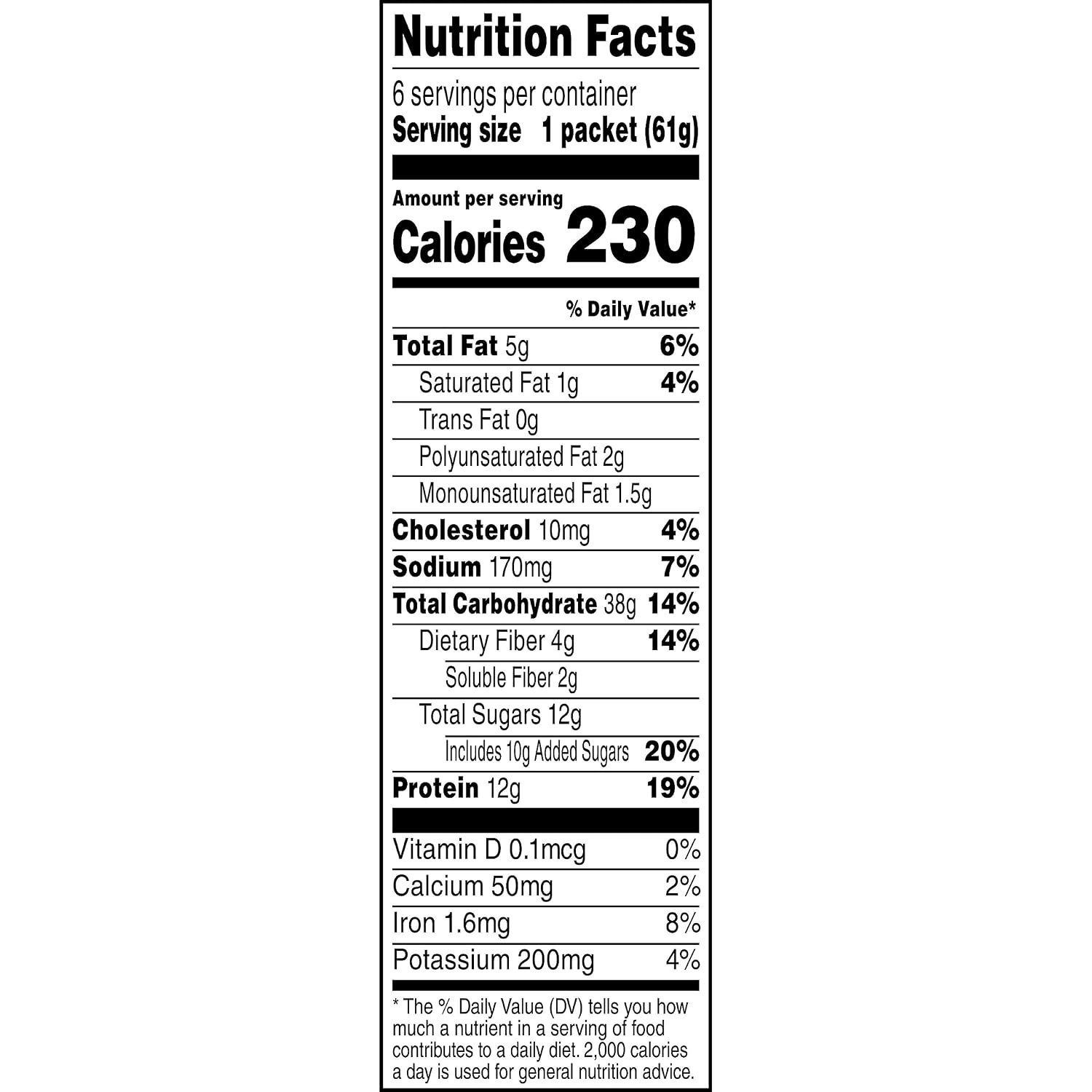 image:imageQuaker Protein Instant Oatmeal Banana Nut 129 Oz 6 Count Pack of 1129 Ounce Pack of 12