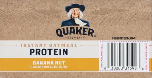 image:imageQuaker Protein Instant Oatmeal Banana Nut 129 Oz 6 Count Pack of 1129 Ounce Pack of 12