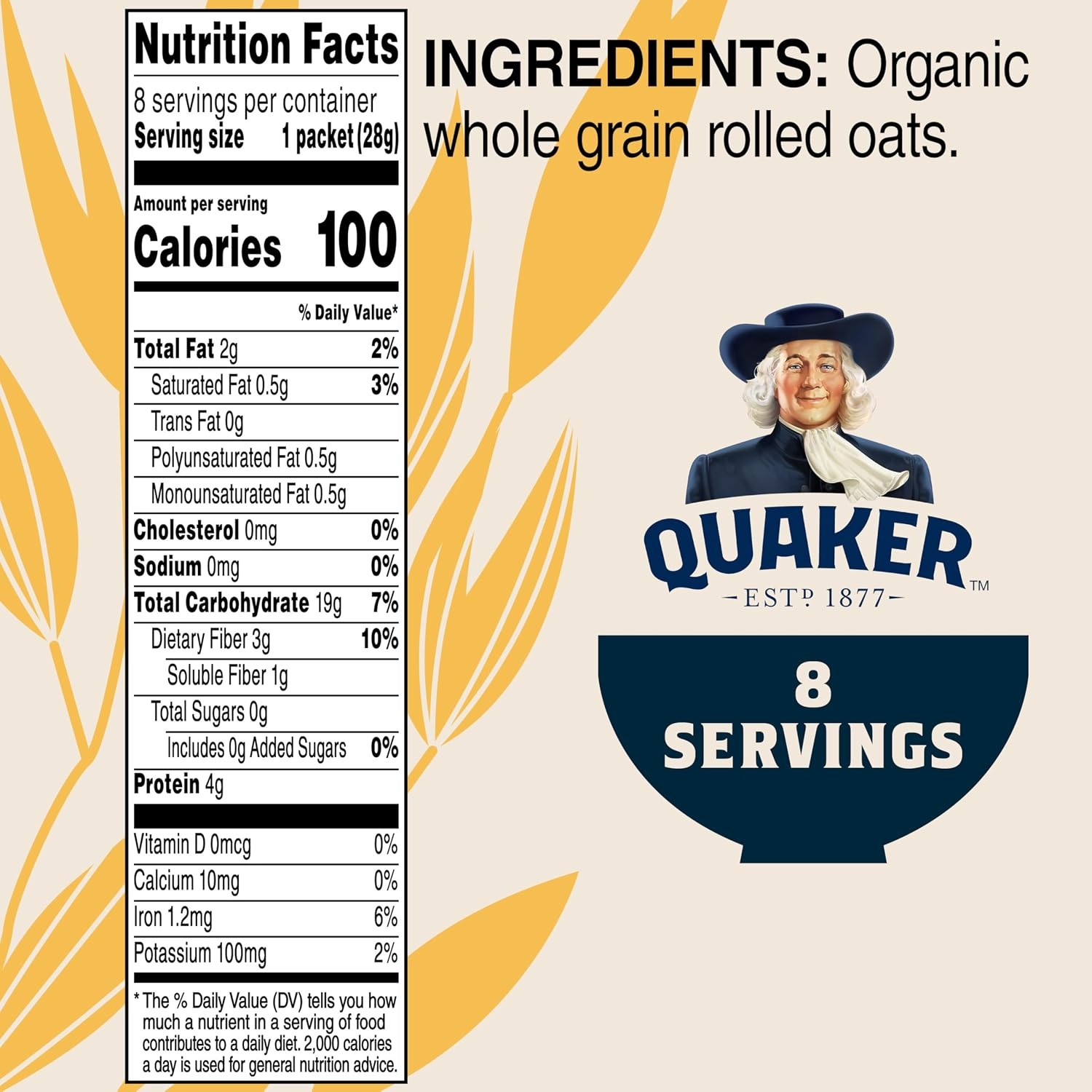 image:imageQuaker Protein Instant Oatmeal Cranberry Almond 12g Protein per Serving Whole Grains No Artificial Flavors No Added Colors 218 oz Packets 6 PackUnflavored