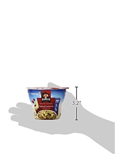 image:imageQuaker Protein Instant Oatmeal Express Cups Cranberry Almond 10g Protein 218 Ounce Pack of 12Apples Cranberries