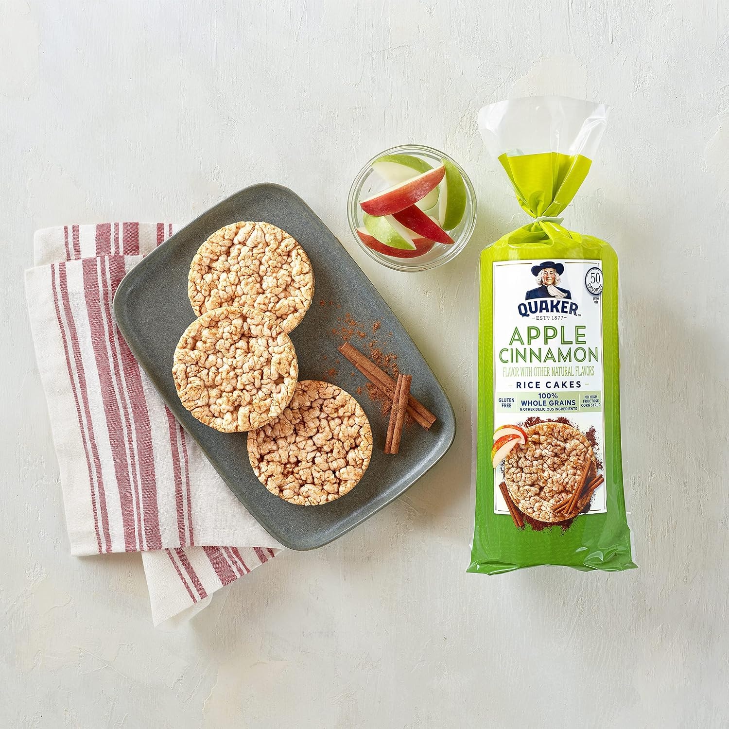 image:imageQuaker Rice Cakes Chocolate Crunch 723 ozAPPLE CINNAMON
