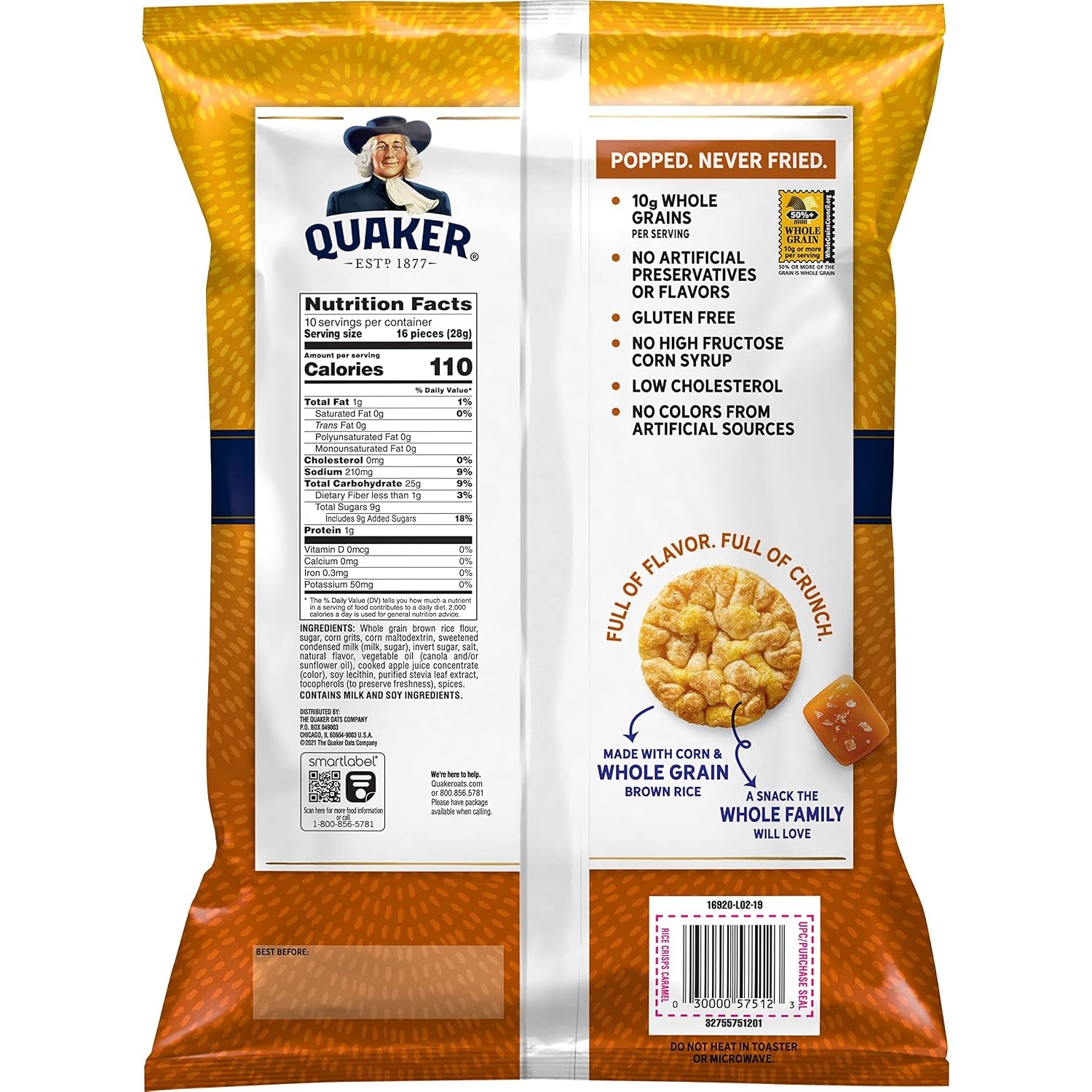image:imageQuaker Rice Crisps Caramel 98 Oz