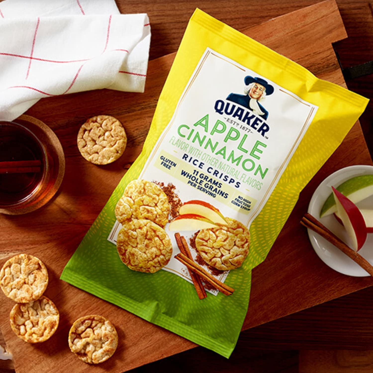 image:imageQuaker Rice Crisps Caramel Corn 704 oz BagApple Cinnamon