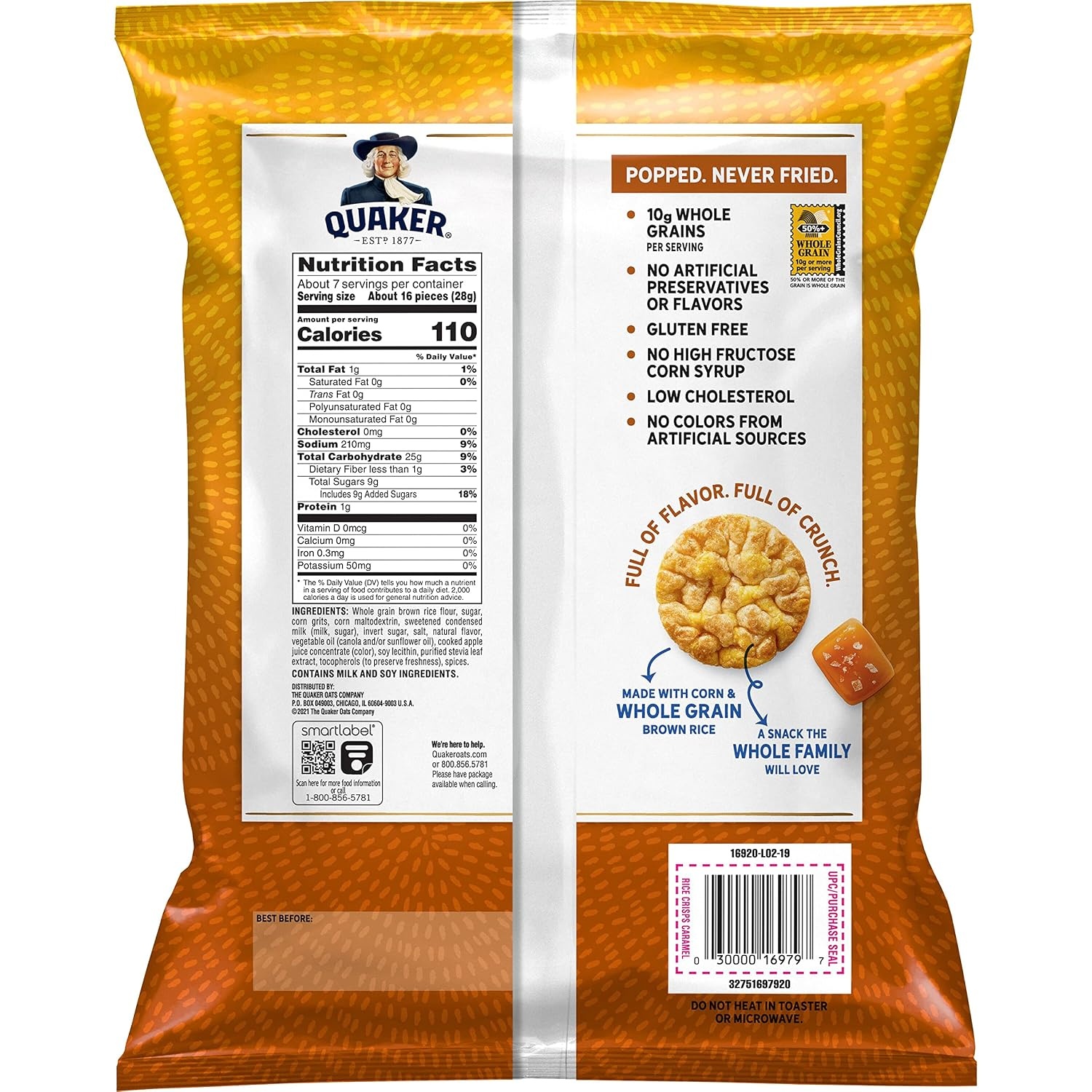 image:imageQuaker Rice Crisps Caramel Corn 704 oz BagCARAMEL CORN
