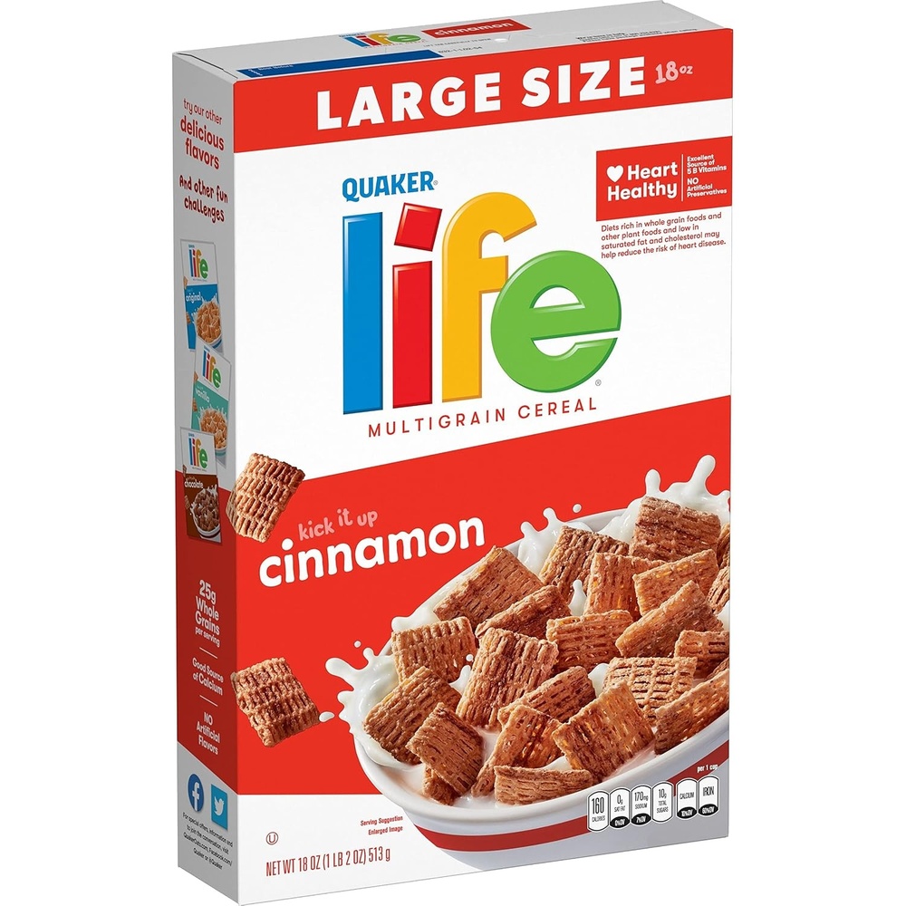 image:imageLife Breakfast Cereal Cinnamon 18oz BoxCinnamon