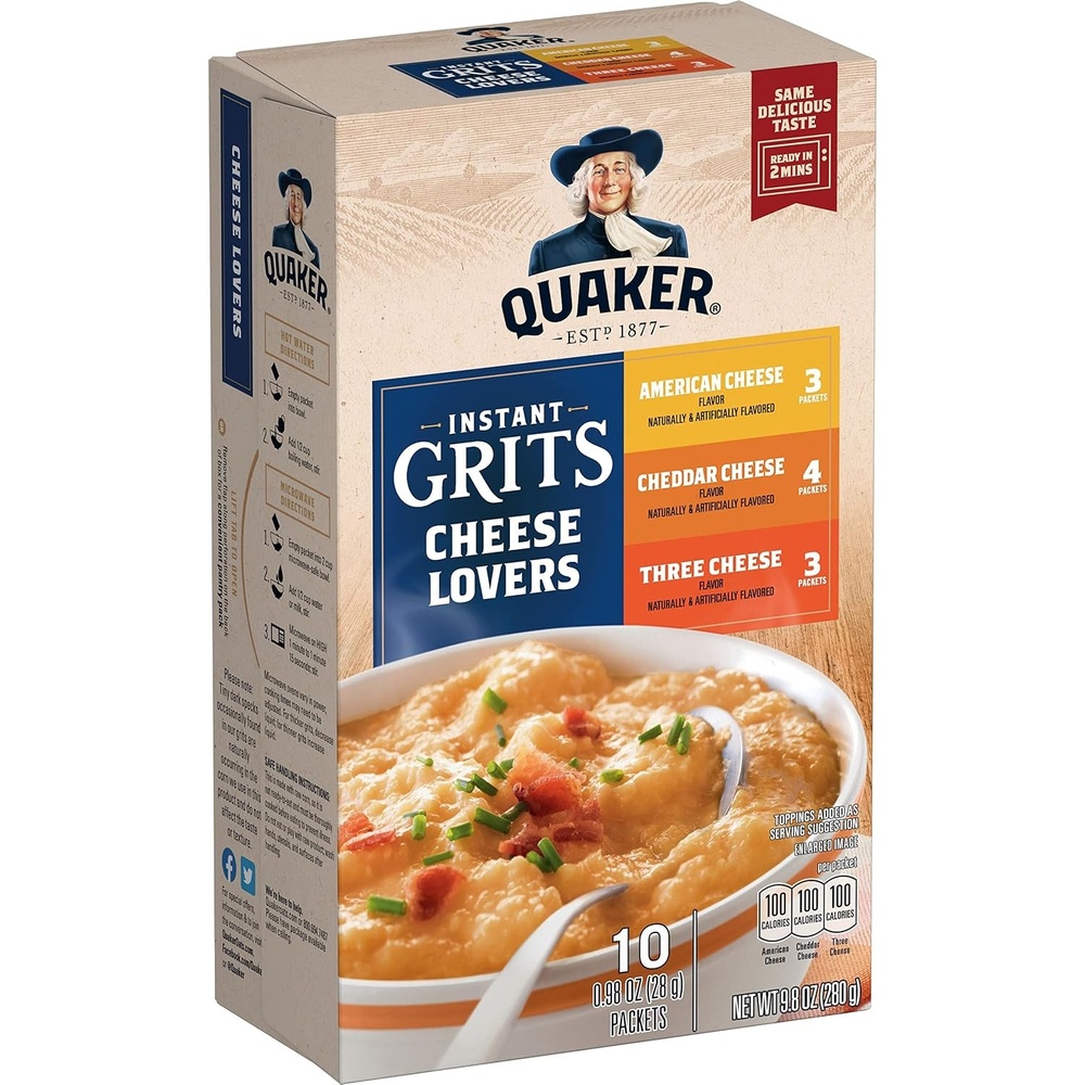 image:imageQuaker Instant Grits Cheese Lovers Variety Pack 098oz Packets 10 Pack