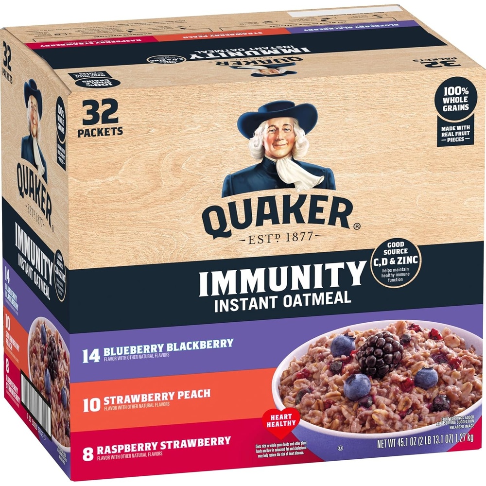 image:imageQuaker Instant Oatmeal 4 Flavor Variety Pack Individual Packets 48 CountFruit Fusion 3 Flavor Variety Pack