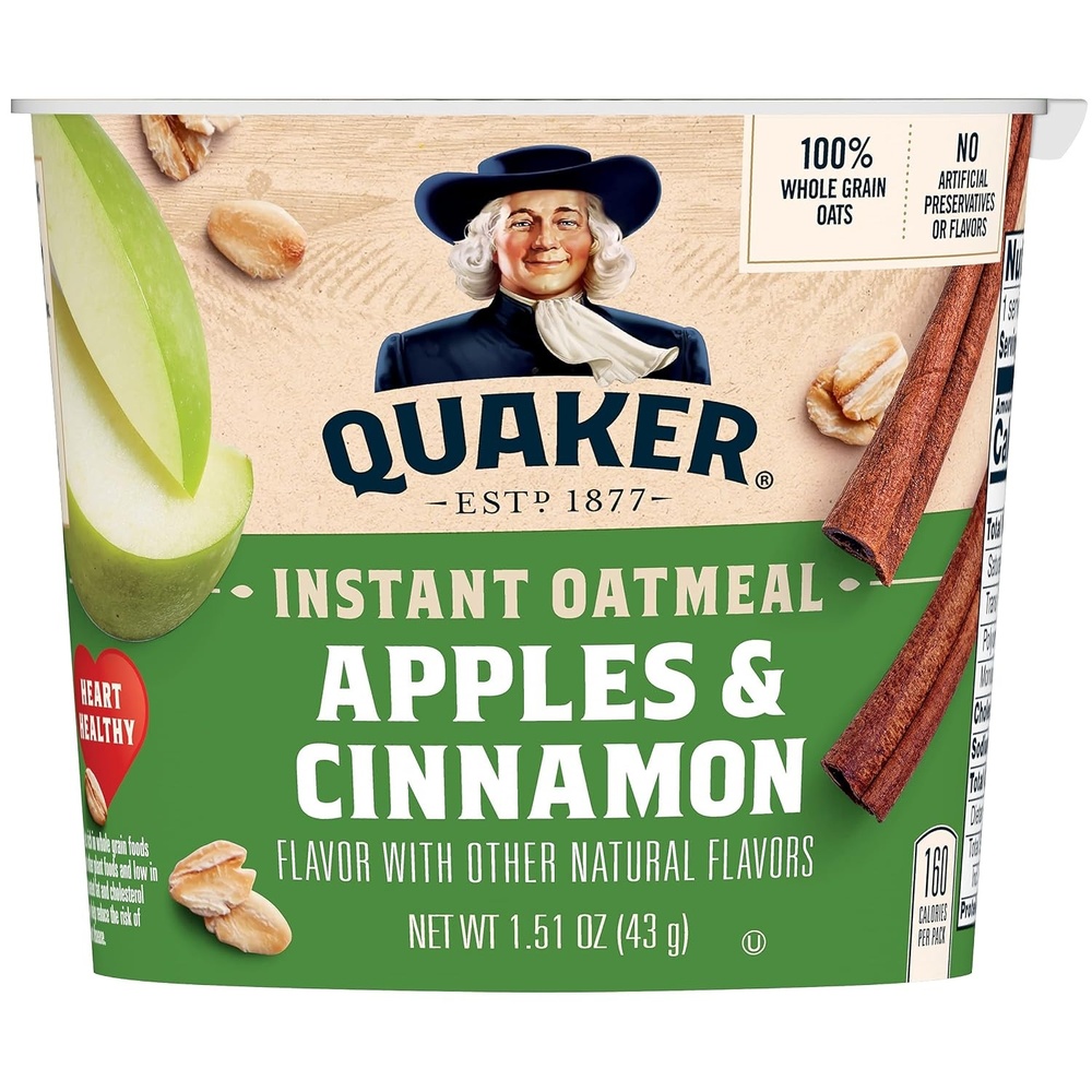 image:imageQuaker Instant Oatmeal Gluten Free Maple amp Brown Sugar Breakfast Cereal 121 Oz Pack of 6Apple Cinnamon