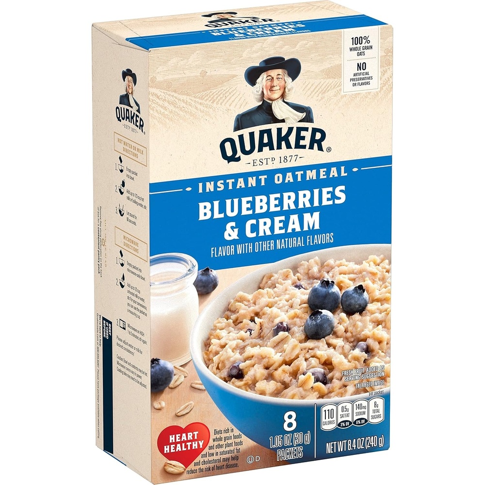 image:imageQuaker Instant Oatmeal Gluten Free Maple amp Brown Sugar Breakfast Cereal 121 Oz Pack of 6Blueberries Cream