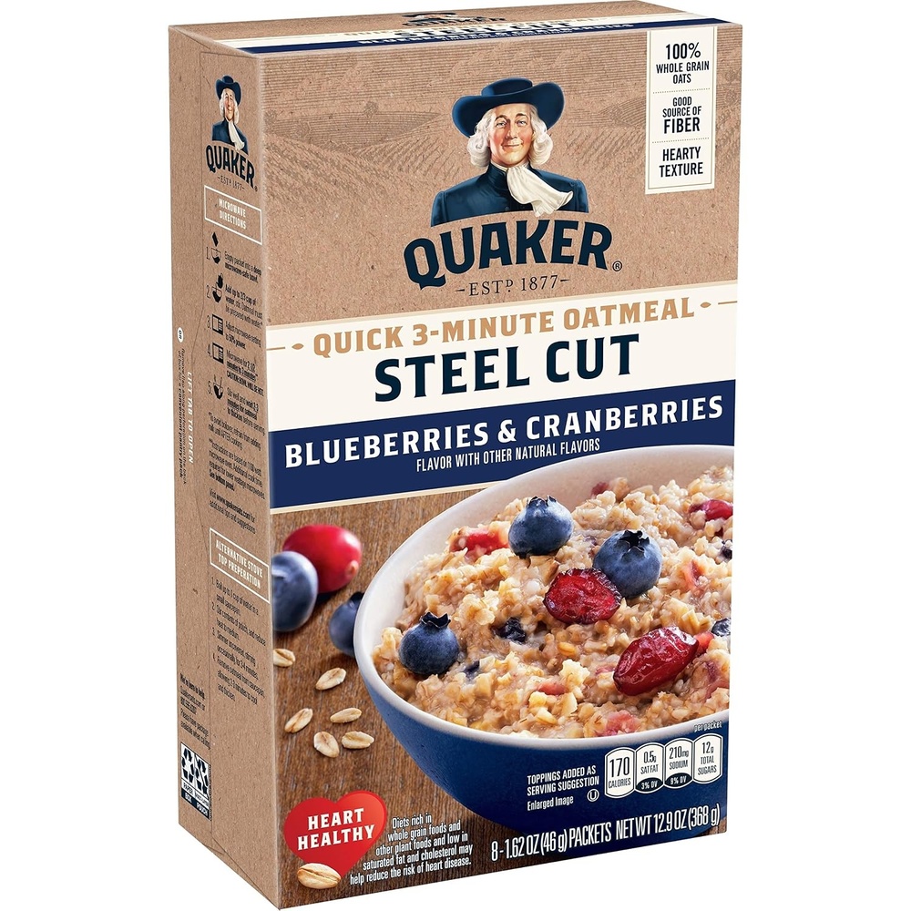 image:imageQuaker Instant Oatmeal Gluten Free Maple amp Brown Sugar Breakfast Cereal 121 Oz Pack of 6Cranberries Blueberries