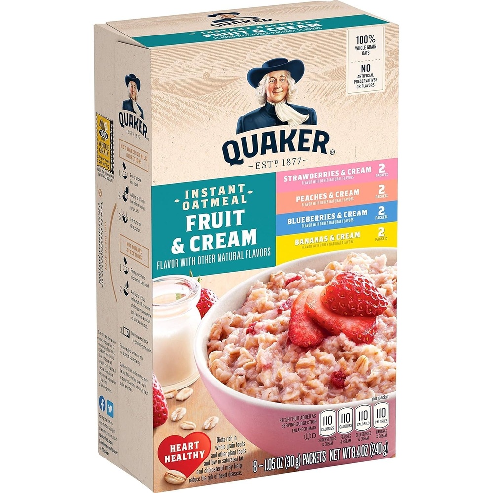 image:imageQuaker Instant Oatmeal Gluten Free Maple amp Brown Sugar Breakfast Cereal 121 Oz Pack of 6Fruit  Cream