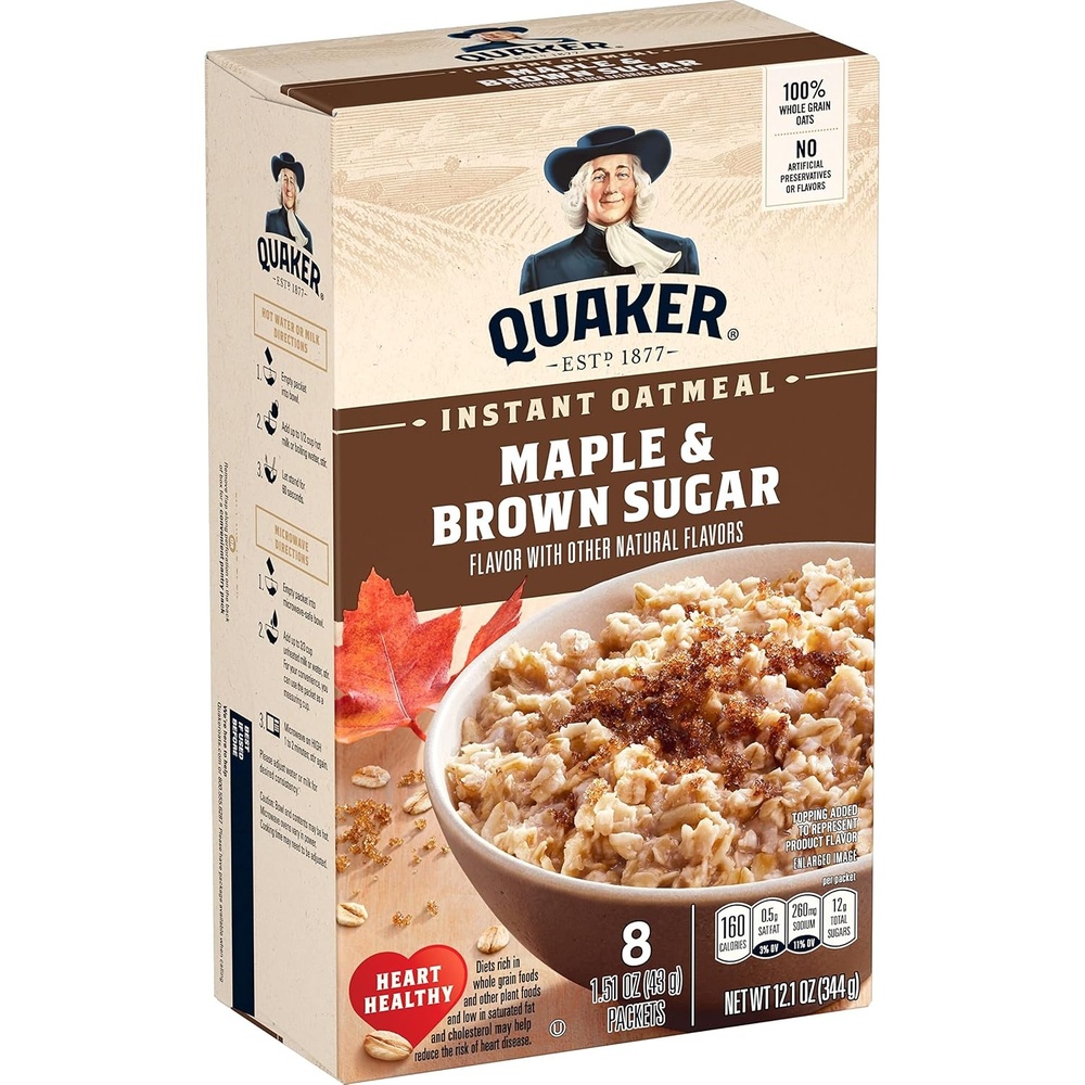 image:imageQuaker Instant Oatmeal Gluten Free Maple amp Brown Sugar Breakfast Cereal 121 Oz Pack of 6Maple Brown Sugar