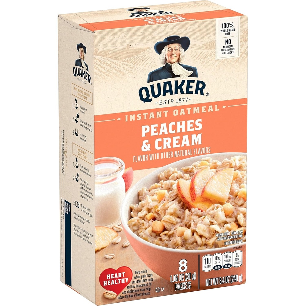 image:imageQuaker Instant Oatmeal Gluten Free Maple amp Brown Sugar Breakfast Cereal 121 Oz Pack of 6Peaches Cream