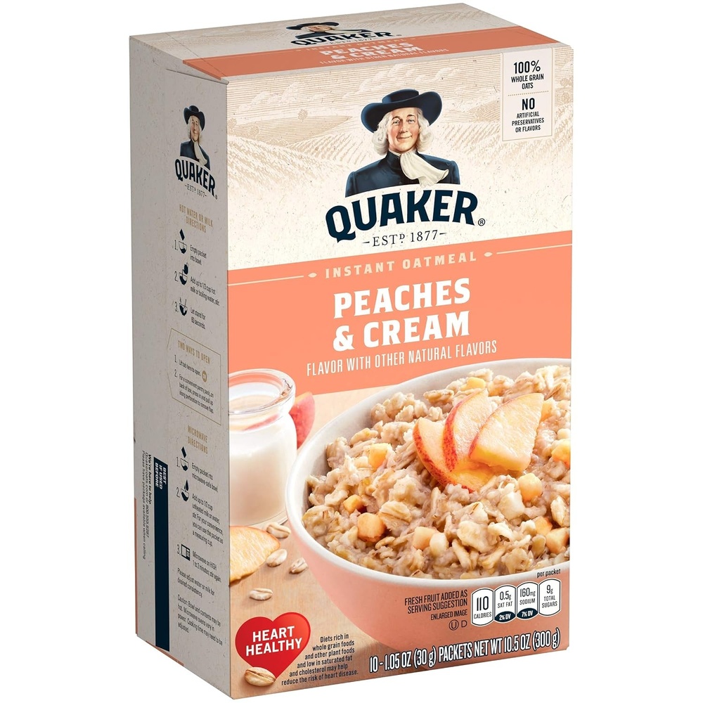 image:imageQuaker Instant Oatmeal Gluten Free Maple amp Brown Sugar Breakfast Cereal 121 Oz Pack of 6Peaches