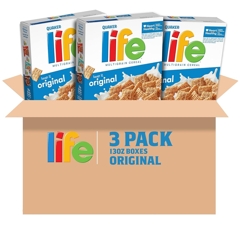 image:imageQuaker Life Breakfast Cereal Original 13oz Boxes 3 PackUnflavored