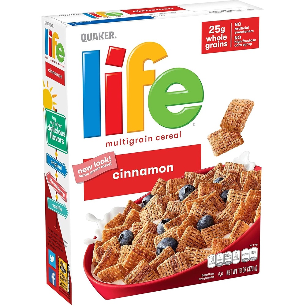 image:imageQuaker Life Cereal Original 13 Ounce Pack of 1Cinnamon