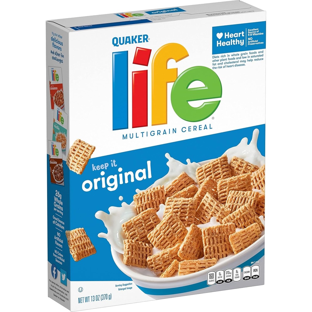 image:imageQuaker Life Cereal Original 13 Ounce Pack of 1Unflavored