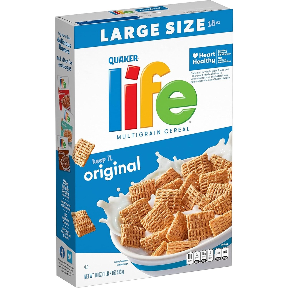 image:imageQuaker Life Original Cereal 18oz18 Ounce Pack of 1