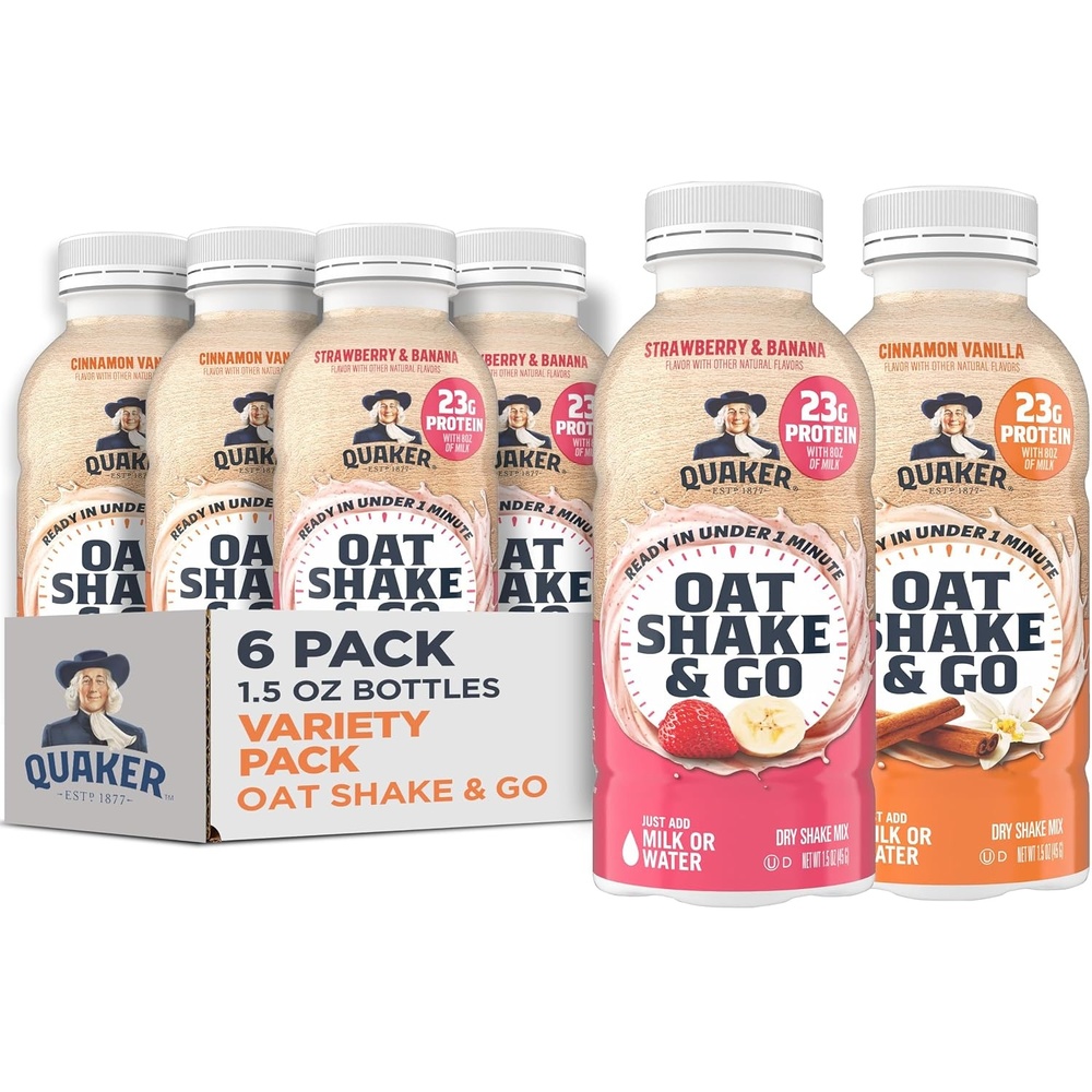 image:imageQuaker Oat Shake amp Go Variety Pack 15 oz Bottles 6 Pack