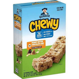 Quaker Chewy Granola Bars, Peanut Butter Chocolate Chip, 58 Count(Peanut Butter Chocolate Chip)
