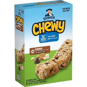 Quaker Chewy Granola Bars, Peanut Butter Chocolate Chip, 58 Count(S’mores)