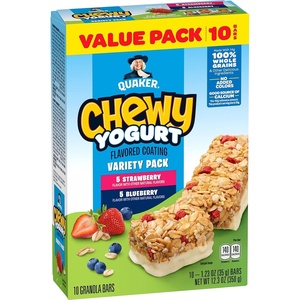 Quaker Chewy Yogurt Bars – Variety Pack 10ct(Yogurt Variety Pack 10ct)