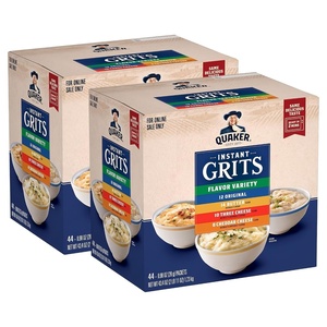 Quaker Instant Grits, 4 Flavor Variety Pack, 0.98oz Packets,44 Count (Pack of 1)(0.98 Ounce (Pack of 88))