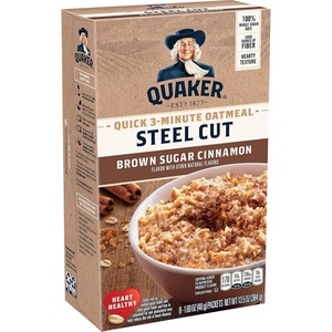Quaker Instant Oatmeal, Gluten Free, Maple & Brown Sugar, Breakfast Cereal, 12.1 Oz (Pack of 6)(Brown Sugar & Cinnamon)
