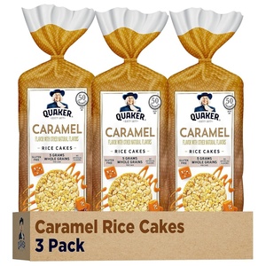 Quaker Large Rice Cakes, Chocolate, 7.23 oz Bags, (3 Pack), Gluten Free, Whole Grain, No Added Colors(Caramel)