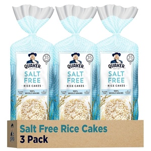 Quaker Large Rice Cakes, Chocolate, 7.23 oz Bags, (3 Pack), Gluten Free, Whole Grain, No Added Colors(Plain – Salt Free)