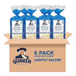 Quaker Large Rice Cakes, Gluten Free, 3 Flavor Variety Pack, 6 Count(Lightly Salted)