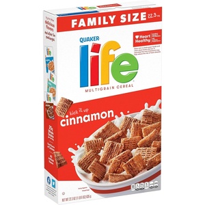 Quaker Life Original Cereal, 22.3OZ Box(Life Cinnamon)